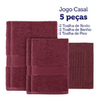 Jogo De Toalhas Teka Duomo 5 Peças 2 Banho 2 Rosto 1 Piso Cor