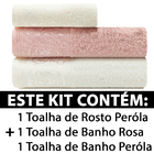 Jogo De Toalhas Verona 3 Peças Banho + Rosto Algodão Atlântica