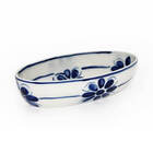 Jogo De Travessas  Floral Com 4 Peças  Feito E Pintado A Mão