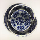 Jogo De Travessas Redondas Com 4 Peças - Pintado A Mão