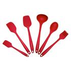 Jogo De Utensílios 6 Peças Em Silicone Vermelho - Utsi108