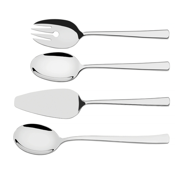 Jogo De Utensilios Berlin Brilho Em Aco Inox Acabamento Alto