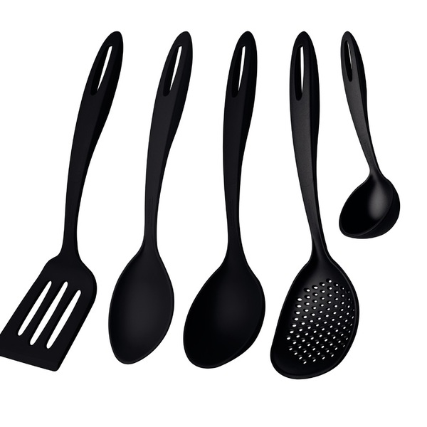 Jogo De Utensílios Cinco Peças Ability Em Nylon Preto Tramont