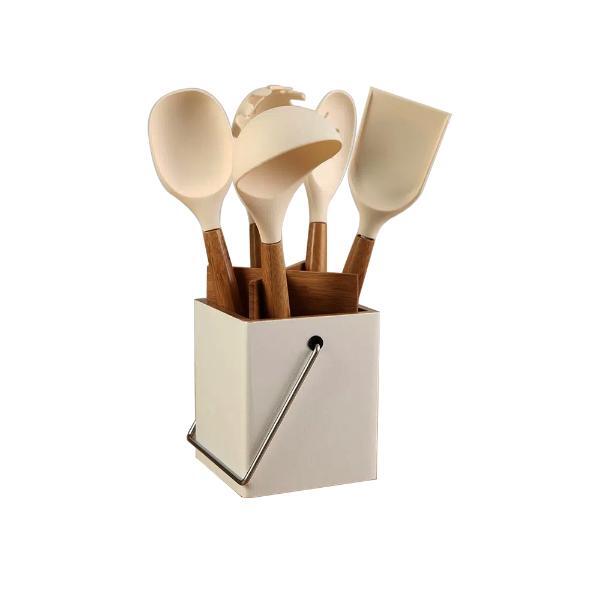 Jogo De Utensílios Com Suporte Hudson Home Prime 5 Peças