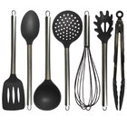 Jogo De Utensílios De Silicone Com Cabo Inox Conjunto Escumad