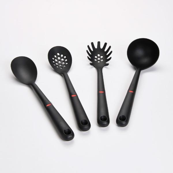 Jogo De Utensílios Em Nylon Oxo Softworks 4 Peças Preto