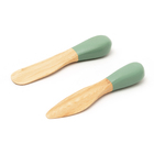 Jogo De Utensílios Para Antepasto De Bambu 2pcs Verde Sálvia