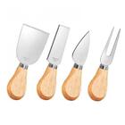 Jogo De Utensílios Para Queijo Inox Cabo De Madeira - Mimo