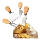 Jogo De Utensílios Para Queijo Inox Cabo De Madeira - Mimo