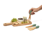 Jogo De Utensílios Para Queijos E Antepastos De Bambu 3peças