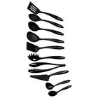 Jogo De Utensílios Tramontina Ability Em Nylon Preto 10 Peças