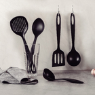 Jogo de Utensílios Tramontina Ability em Nylon Preto 5 Peças