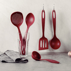 Jogo de Utensílios Tramontina Ability em Nylon Vermelho 5 Peças