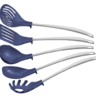 Jogo De Utensílios Tramontina Movin Em Nylon Azul 5 Peças Tra