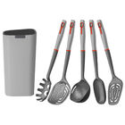 Jogo De Utensílios Tramontina Verano Com Suporte Cinza 6 Peças