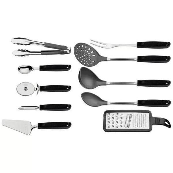 Jogo De Utensílios Utilitá Nylon Com Lâminas Em Inox E Cabos