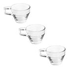 Jogo De Xicara 3 Pecas Vidro 190 Ml Incolor