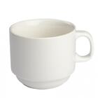 Jogo De Xícara De Chá Empilhável 200 Ml Porcelana Branca