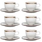 Jogo De Xícara De Chá Ryo Maresia Com Pires 12 Peças Oxford