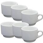 Jogo De Xicara De Cha Sem Pires Empilhavel 200ml - Porcelart