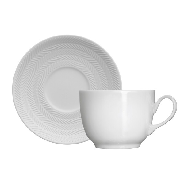 Jogo De Xícaras 190ml De Porcelana Germer Chevron Para Chá Co