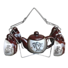 Jogo De Xícaras Com Suporte E Bule De Cerâmica Para Café E Ch