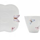 Jogo De Xícaras De Chá 6 Peças Borboleta Porcelana Wolff