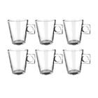 Jogo De Xícaras Em Vidro Dynasty Plain Coffee Time 80ml 6 Peç