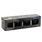 Jogo De Xicaras Expresso Napoli 80ml 4 Peças Black Bright Le