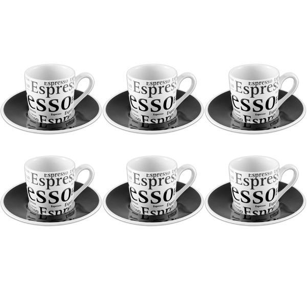 Jogo De Xícaras Para Café Em Porcelana Hauskraft Espresso 6 P