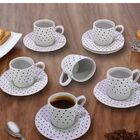Jogo De Xícaras Para Café Em Porcelana Hauskraft Petit 6 Peça