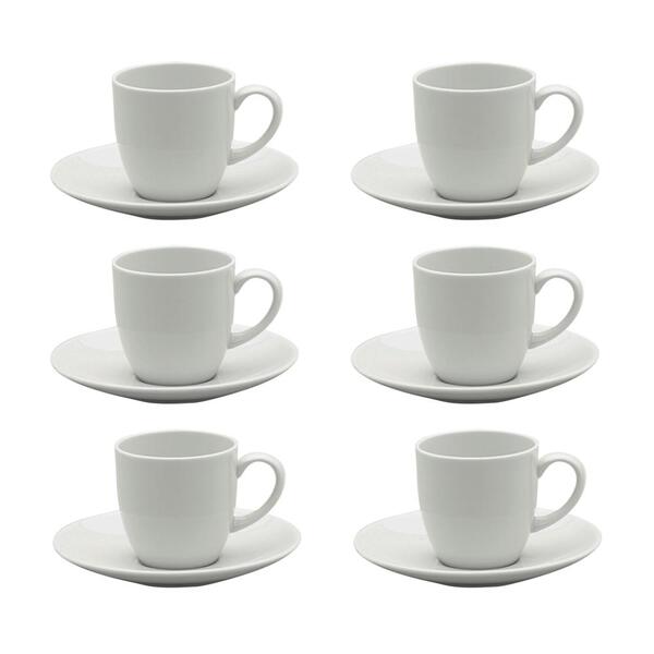 Jogo De Xícaras Para Cafezinho Em Porcelana Strauss Sable 100