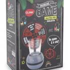 Jogo Drink Vira Roleta Drink Copo Vidro Base Abs 12x9x18cm