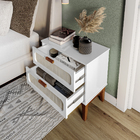 Jogo Duas Mesinhas De Cabeceira Santorini 60cm Fabricação Nac