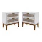 Jogo Duas Mesinhas De Cabeceira Santorini 60cm Fabricação Nac