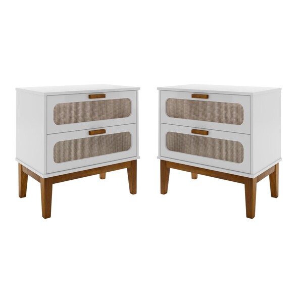 Jogo Duas Mesinhas De Cabeceira Santorini 60cm Fabricação Nac