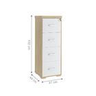 Jogo Escritório Completo Maidstone Carvalho Branco