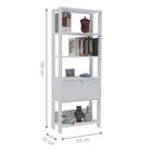 Jogo Escrivaninha E Estante Volker Branco