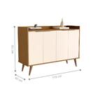 Jogo Espelho Com Alça E Buffet Cezena Nature Perola Castanhei