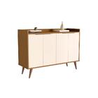 Jogo Espelho Com Alça E Buffet Cezena Nature Perola Castanhei