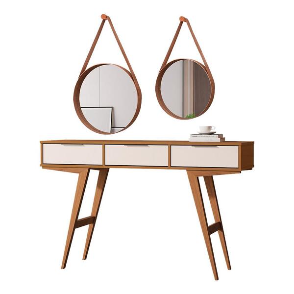 Jogo Espelhos Com Alça E Aparador Arezzo Nature Perola Castan