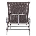 Jogo Espreguiçadeira Catar Em Aluminio E Fibra Com Mesa  Baix