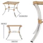 Jogo Espreguiçadeira Catar Em Aluminio E Fibra Com Mesa  Baix