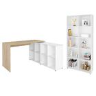 Jogo Estante E Escrivaninha Paderborn Carvalho Branco