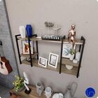 Jogo Estante Livros Prateleira Parede Industrial Completo Mod