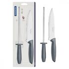 Jogo Faca Chaira 2 Peças Plenus Cinza Sortidos De Utensilios