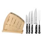 Jogo Facas 6 Peças Century Preto Sortidos Com Laminas Aco Ino