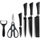 Jogo Facas Inox Profissional Kit 6 Peças Churrasco Cozinha