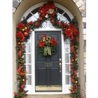 Jogo Festão Aramado Verde 2m X 20cm 120 Galhos 2 Peças Total