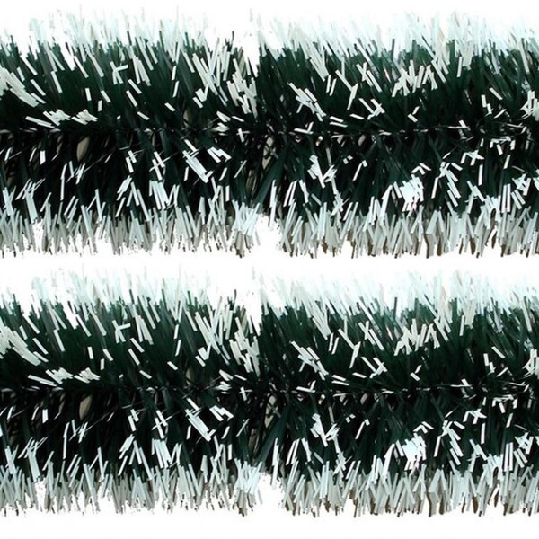 Jogo Festão Pvc Verde Nevado 9cmx2m 2 Peças Total 4 Metros -